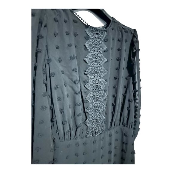 Nordstrom 2XL Black Lace Dress – Sheath, Long Sleeve, Short - Picture 3 of 8